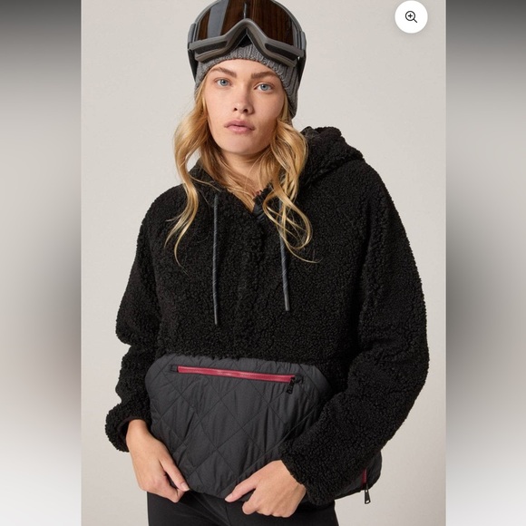 Alp N Rock Jackets & Blazers - ANR Black Quilted Sherpa Hoodie